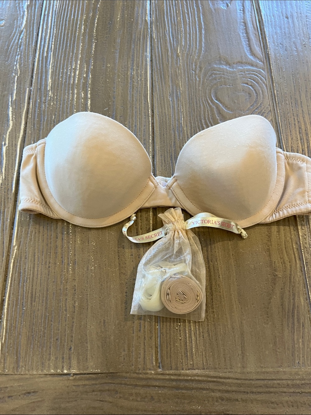 Victoria's Secret Beige Strapless Push-Up Bra